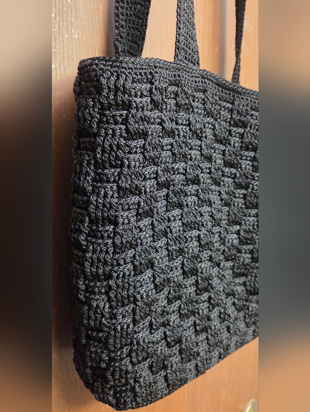 The Sak Black Woven Crochet Shoulder Bag - Picture 3 of 9